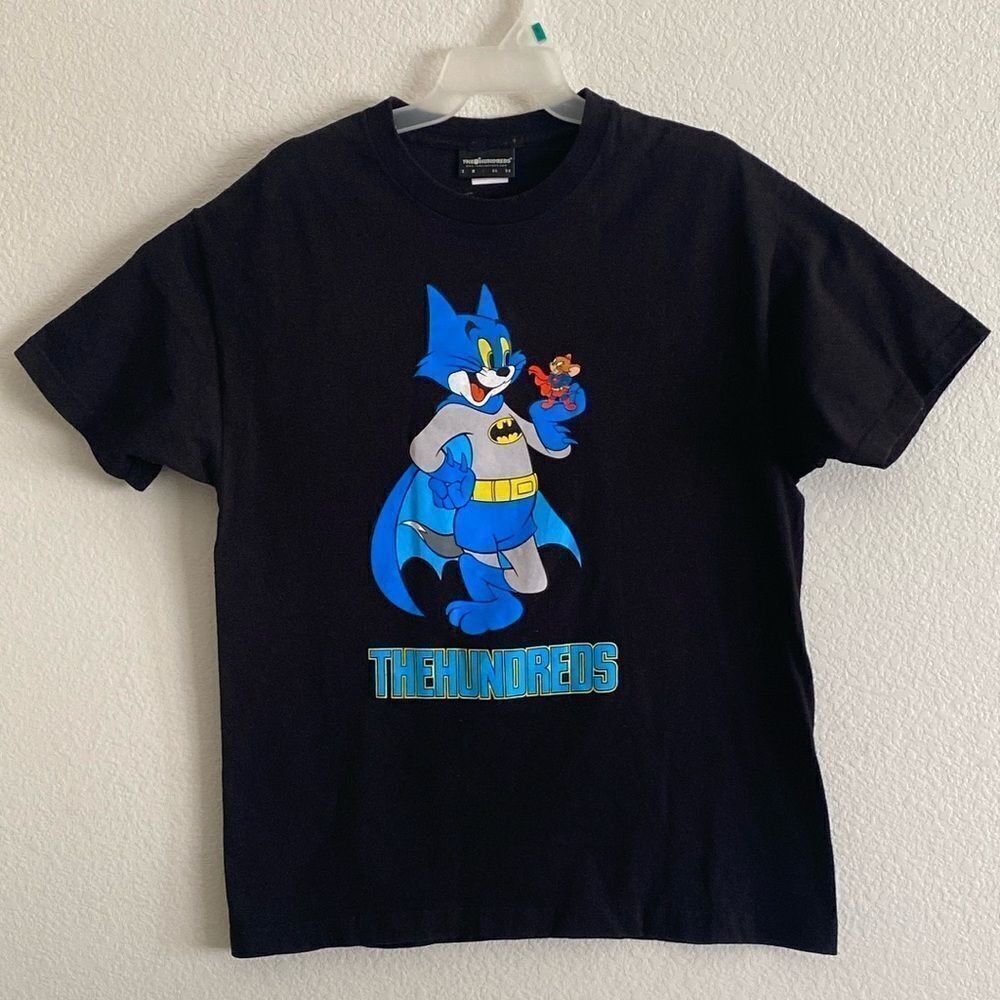 The Hundreds x Warner Bros Collaboration Tom and Jerry Black T Shirt Size L
